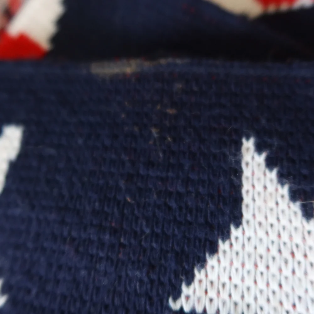 Knitmakers USA Patriotic Stars and Stripes Acrylic Scarf